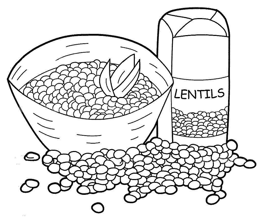 Black And White Beans And Meat Clipart