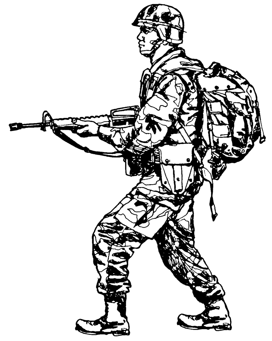 Army clipart black and white