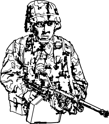 Soldier Black And White Cliparts, Stock Vector and Royalty Free Soldier  Black And White Illustrations