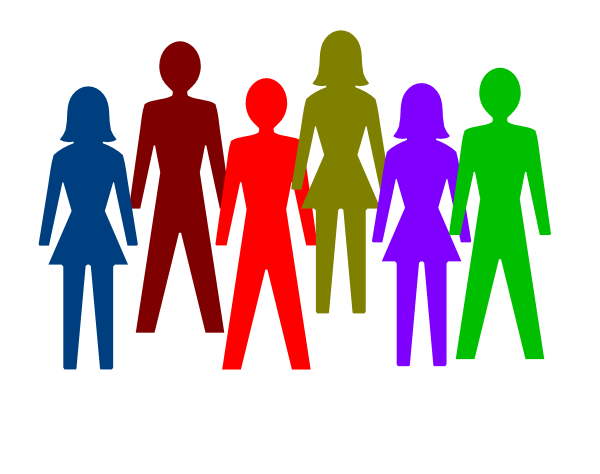 Free clipart stick figure people in a group