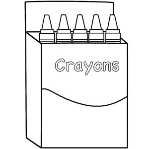 Opened crayon box clipart