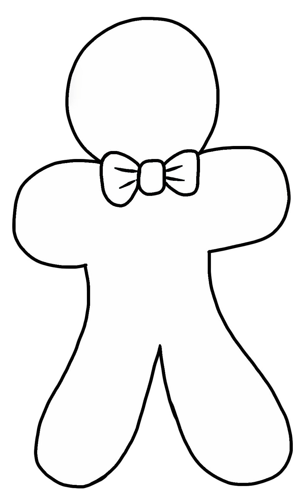 Gingerbread Man Outline
