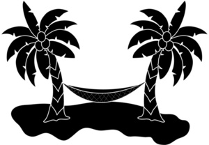 Beach silhouette clip art