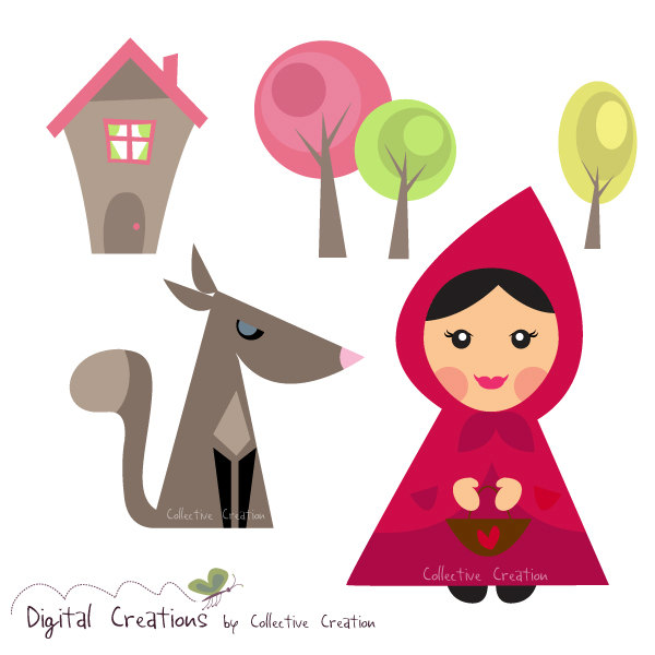 Little red riding hood clipart