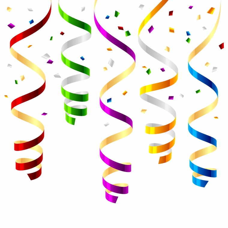 Gold Streamers Background Clipart