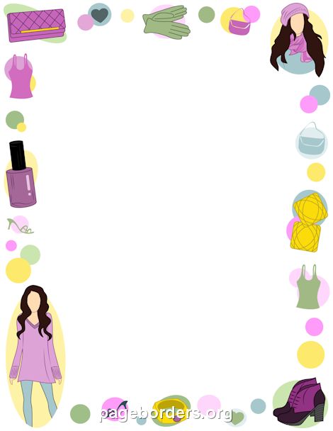 fashion border clip art - Clip Art Library