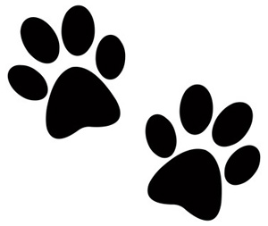 Two Dog Paw Prints