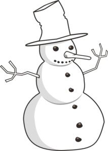 clipart snowman outline paper