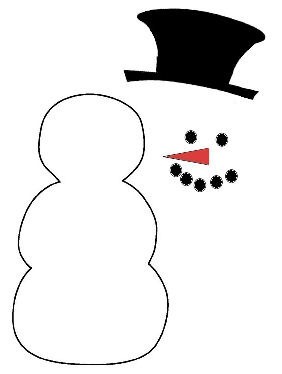 snowman silhouette clip art