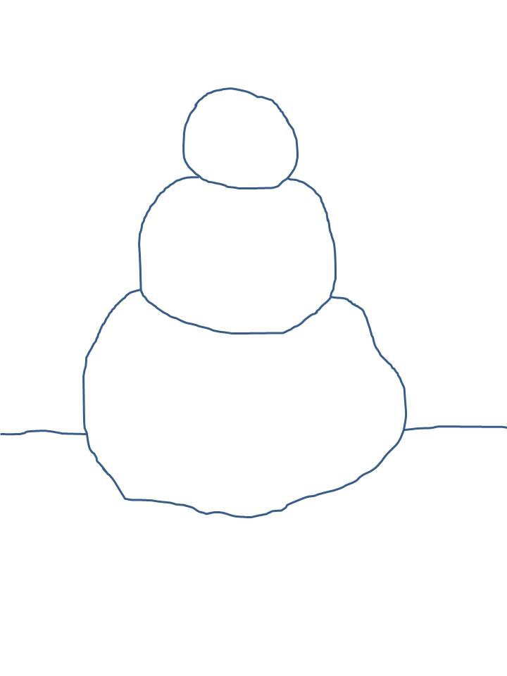 Printable Blank Snowman Coloring Pages 8