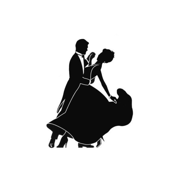 Ballroom Dance Silhouette Graphic, Royalty Free Waltz Dancers