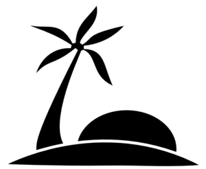 palm tree clip art black and white