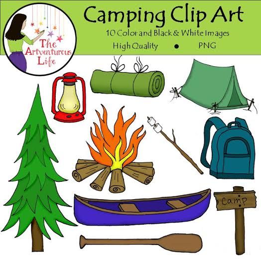 Camping Tree Cliparts