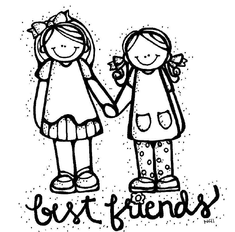 Friends clip art pal clipart of black and white grown women