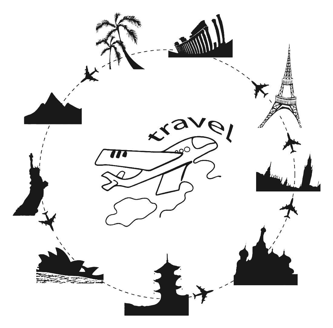 Travel Clipart Black And White | chegos.pl