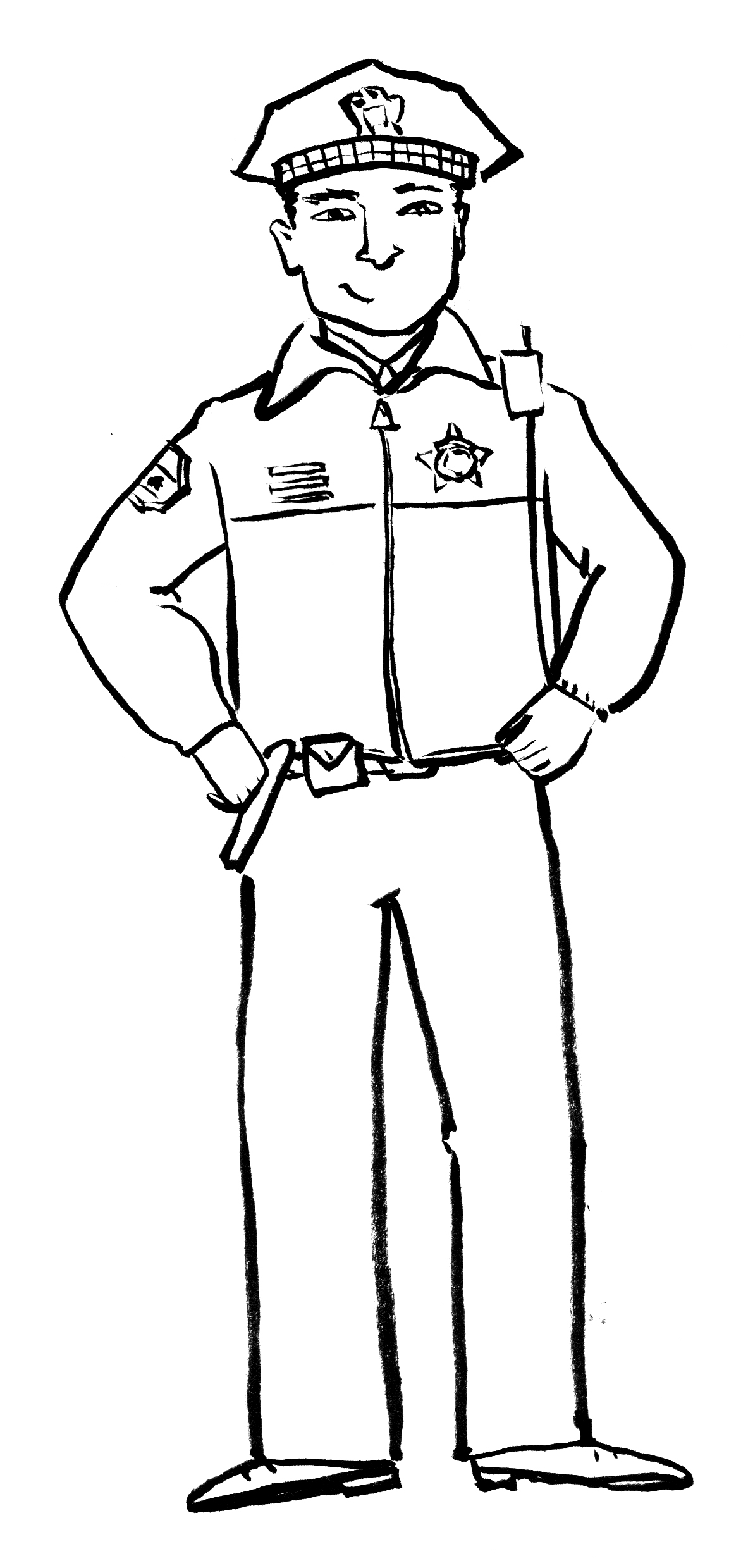 How To Draw A Policeman