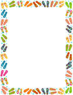 Summer page border clipart
