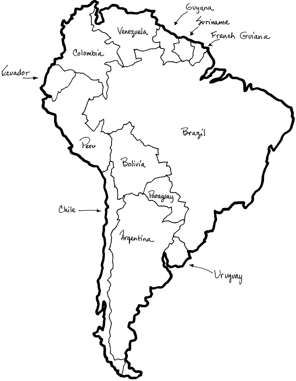 speaking countries in south america - Clip Art Library