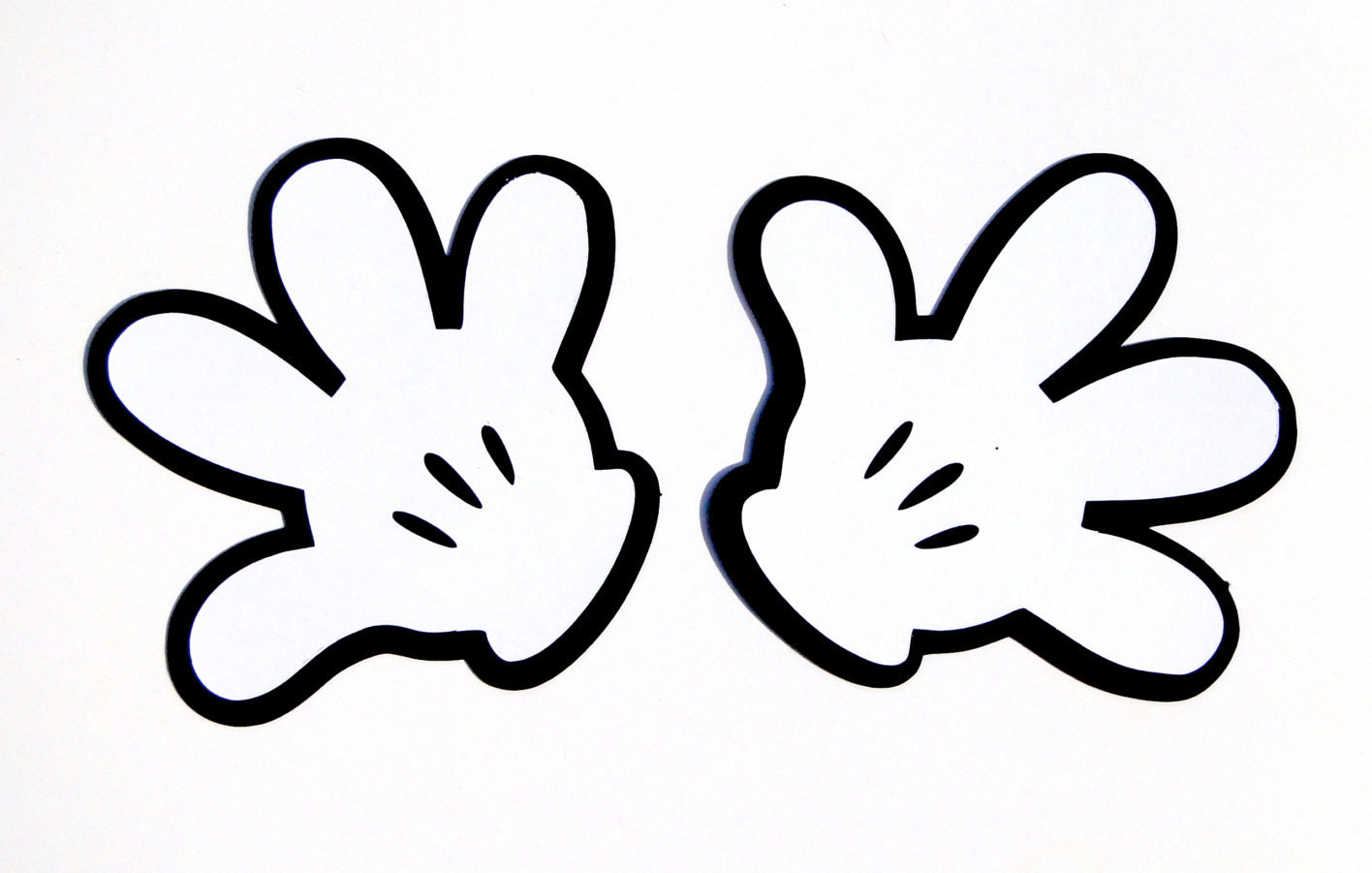 Mickey Mouse Hands Pointing Vector