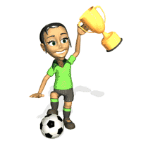Moving soccer player animations and soccer clip art pictures and