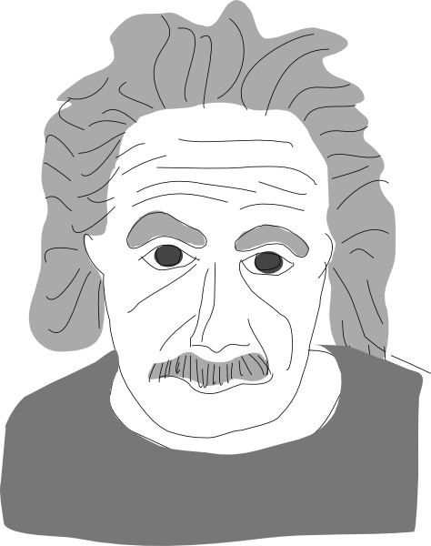 Albert Einstein Cartoon clip art Free Vector / 4Vector
