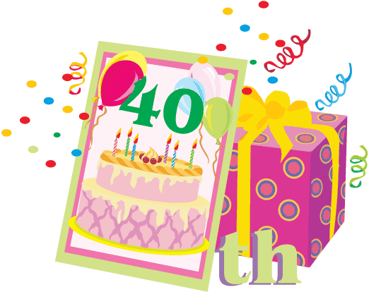 40th Birthday Clip Art - Clip Art Library