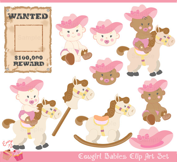 Baby Cowgirl Cliparts