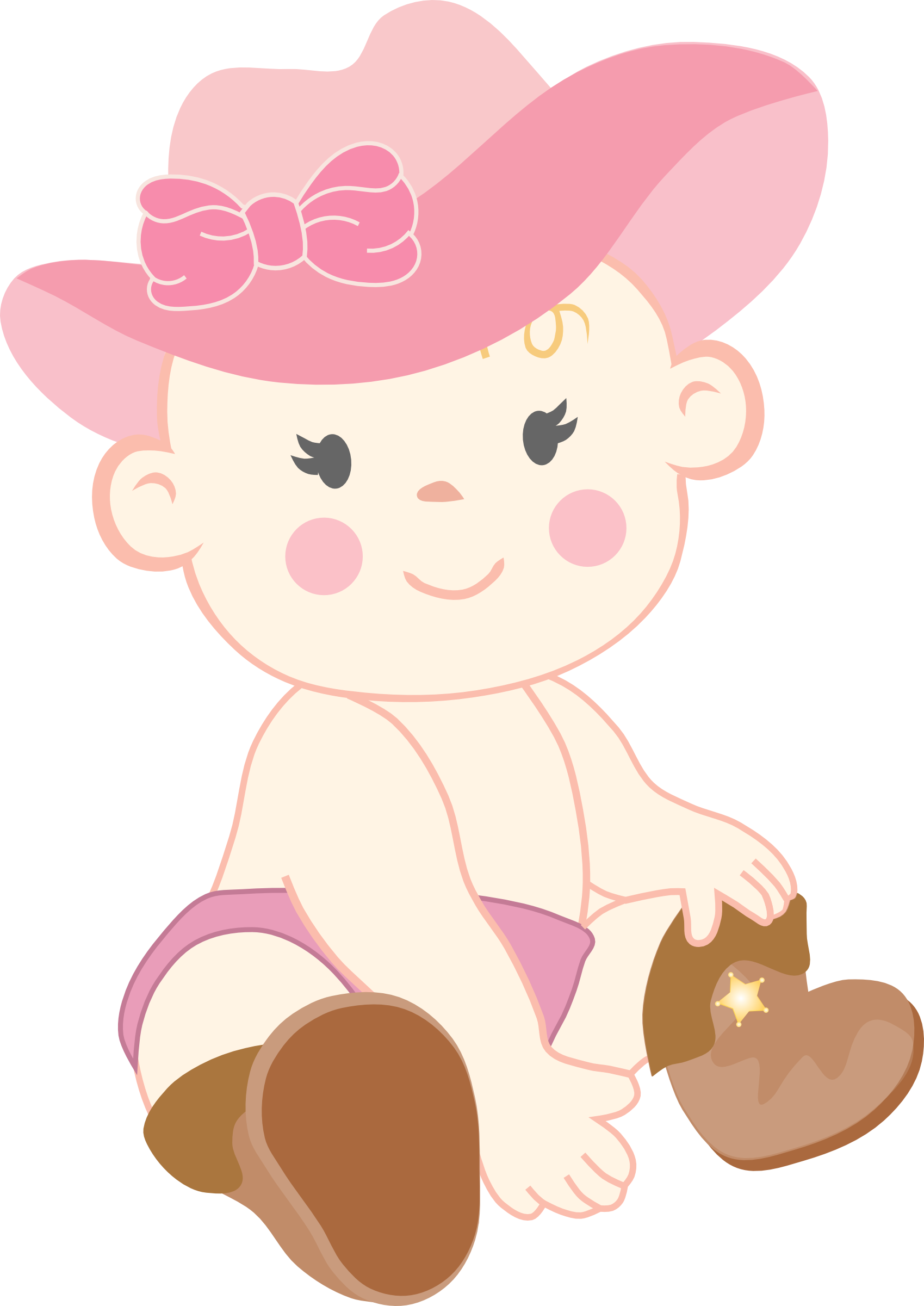 52 Cowgirl Baby girl clip art Set perfect for all kinds, Famous Baby Clip  Art
