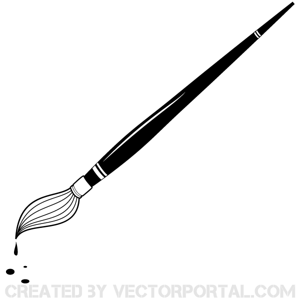 Paint brush draw tool handle icon Royalty Free Vector Image