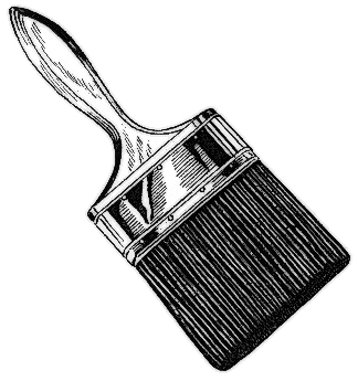 Paint Brush Clip Art Black And White Png