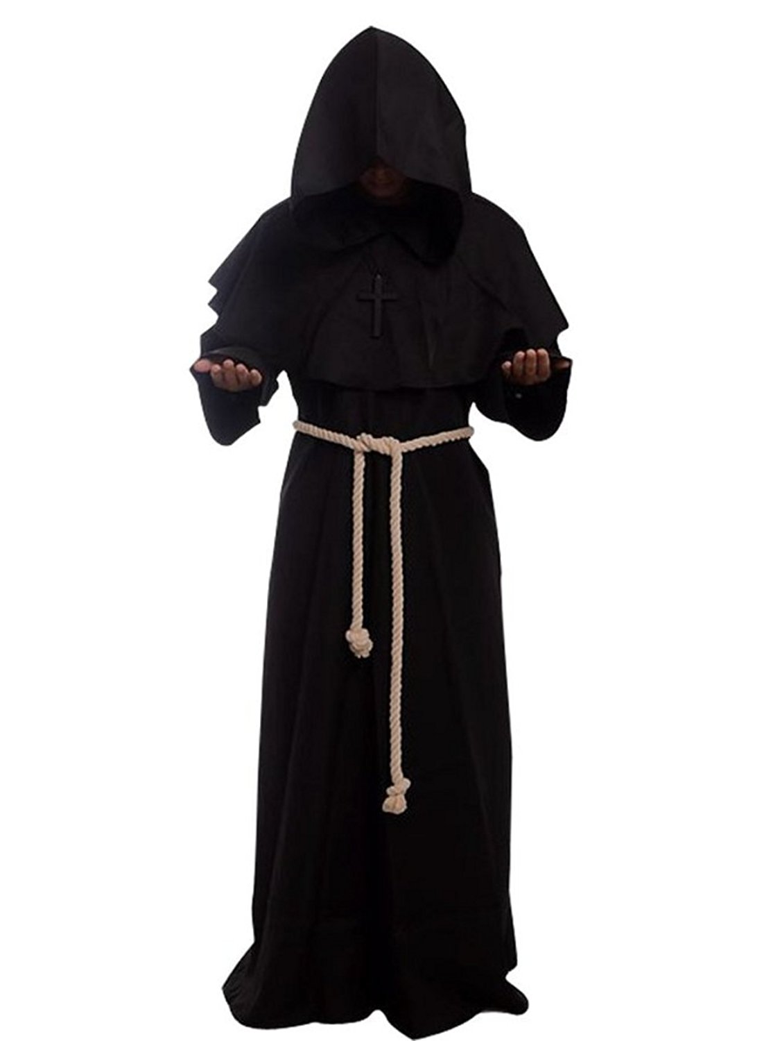 Amazon: Friar Medieval Hooded Monk Renaissance Priest Robe