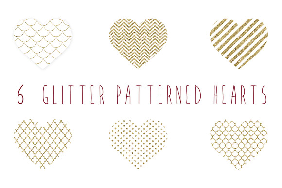 Sparkly Heart Cliparts