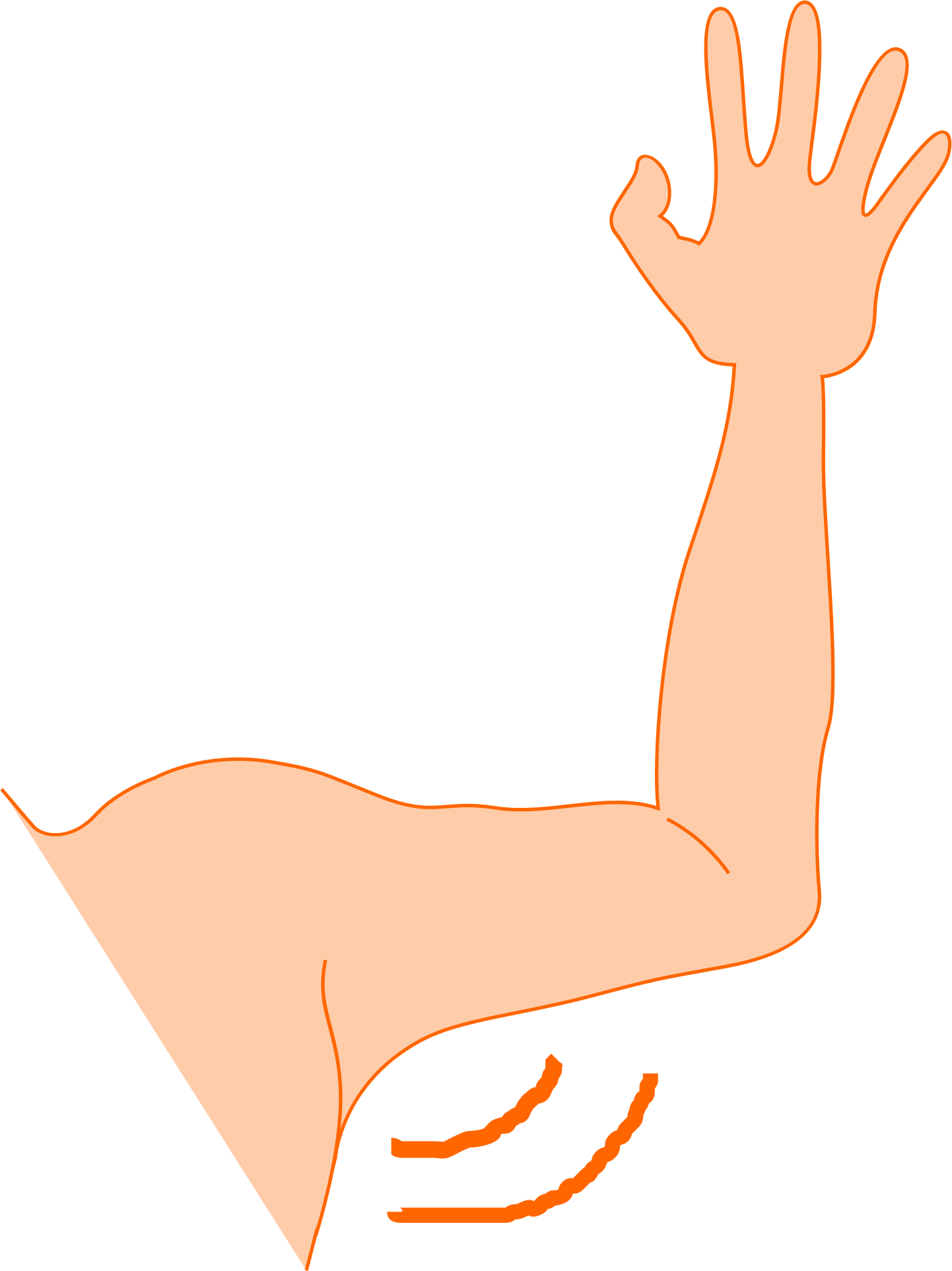 pointing arm clipart