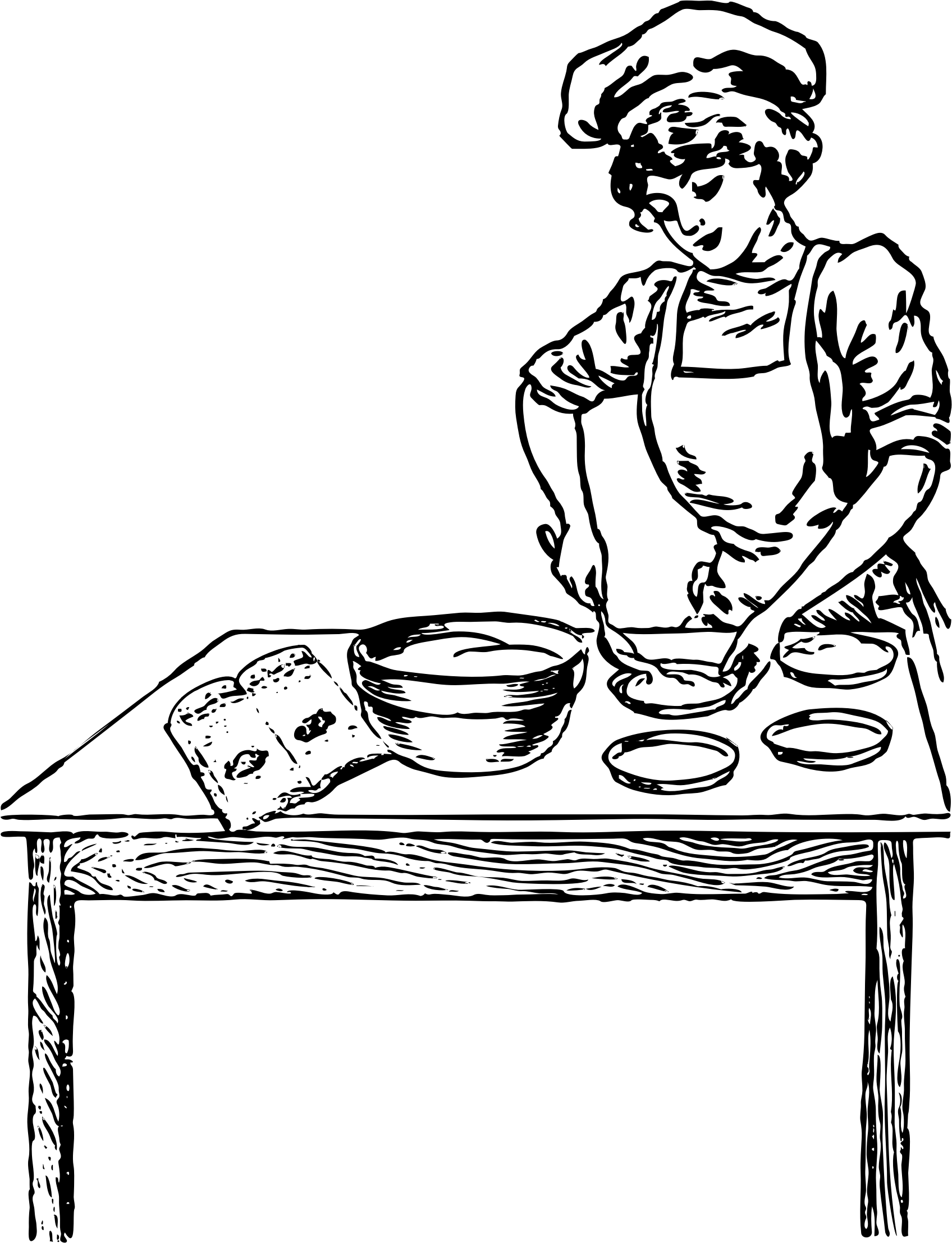 Baker Clipart Black And White