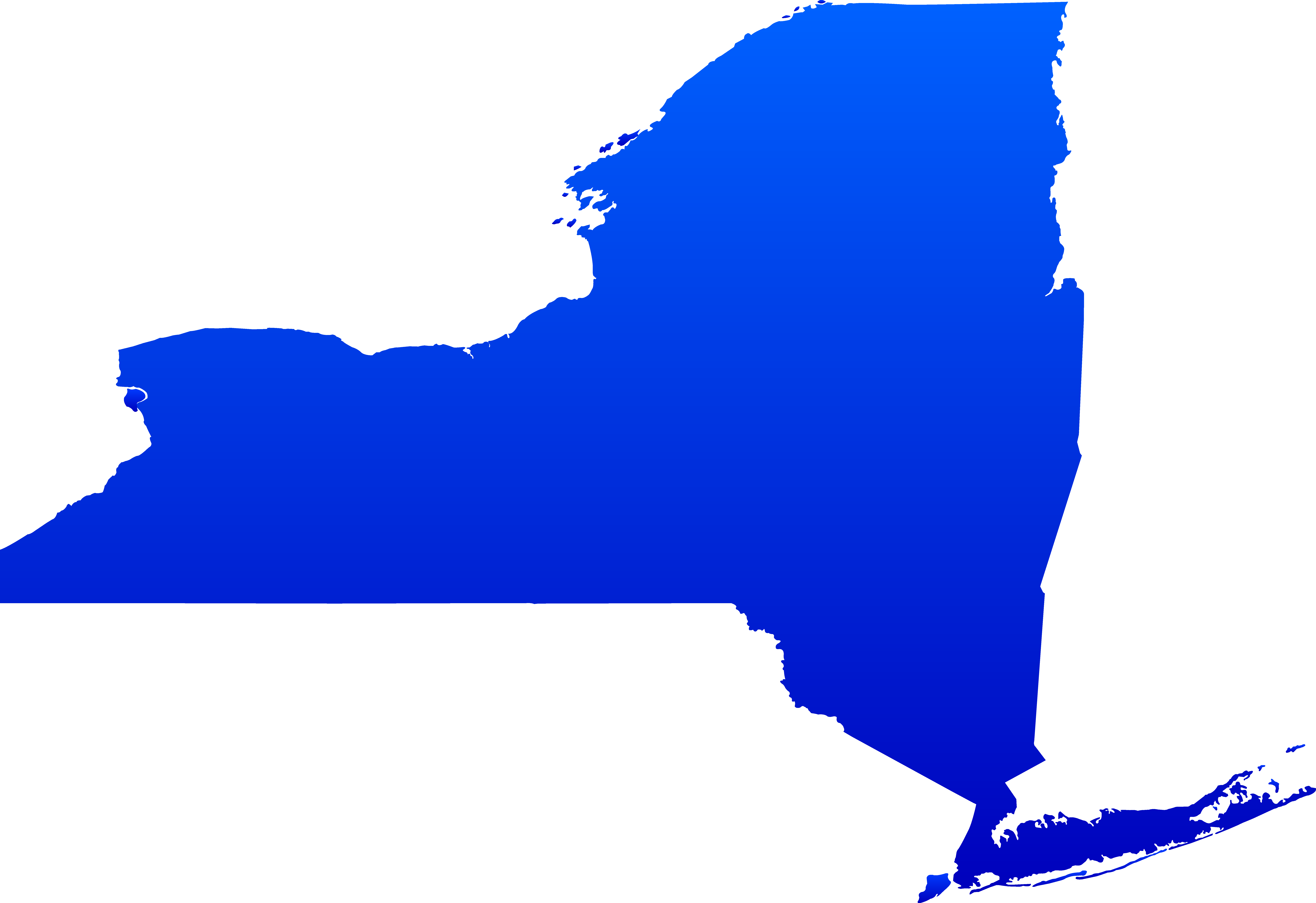 Blue Map New York Clipart - Clip Art Library