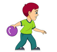 Boy Bowling Cliparts
