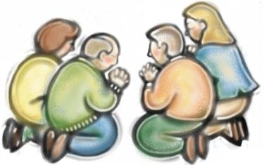 Group of people going to church clipart