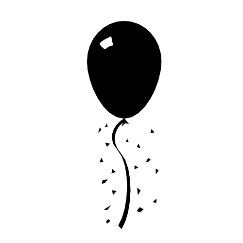 Black Balloons Clipart