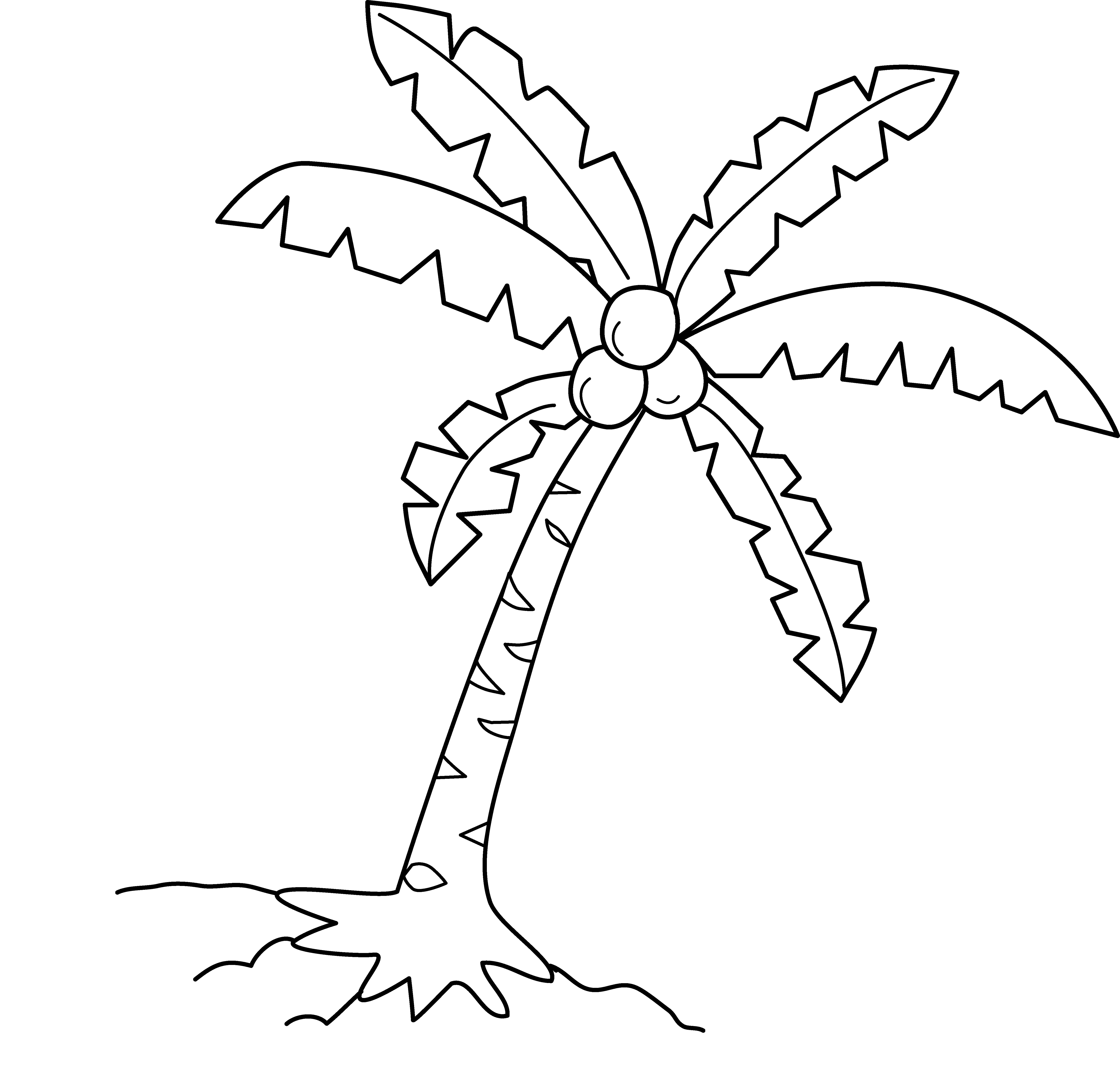 How to draw coconut tree step by step - YouTube