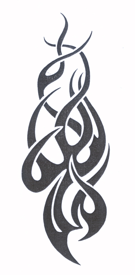 tribal fire design tattoo - Clip Art Library