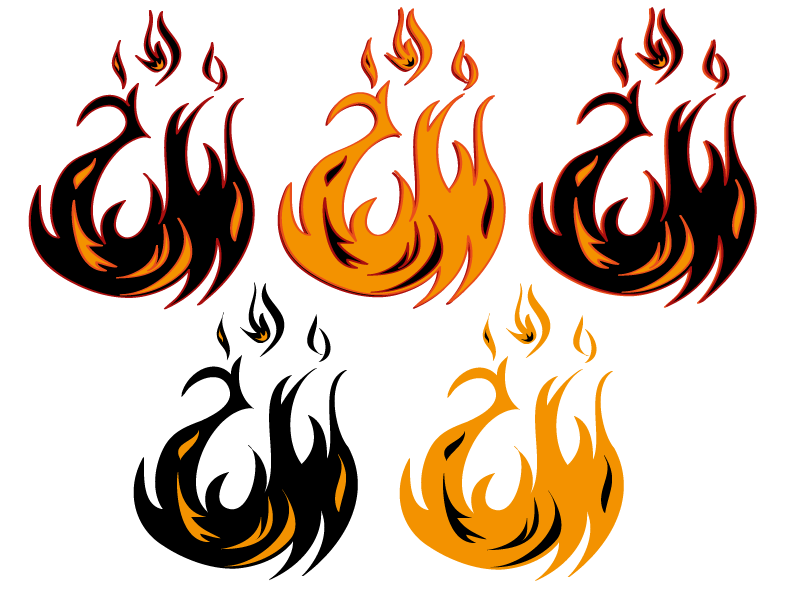 free tribal flames clipart