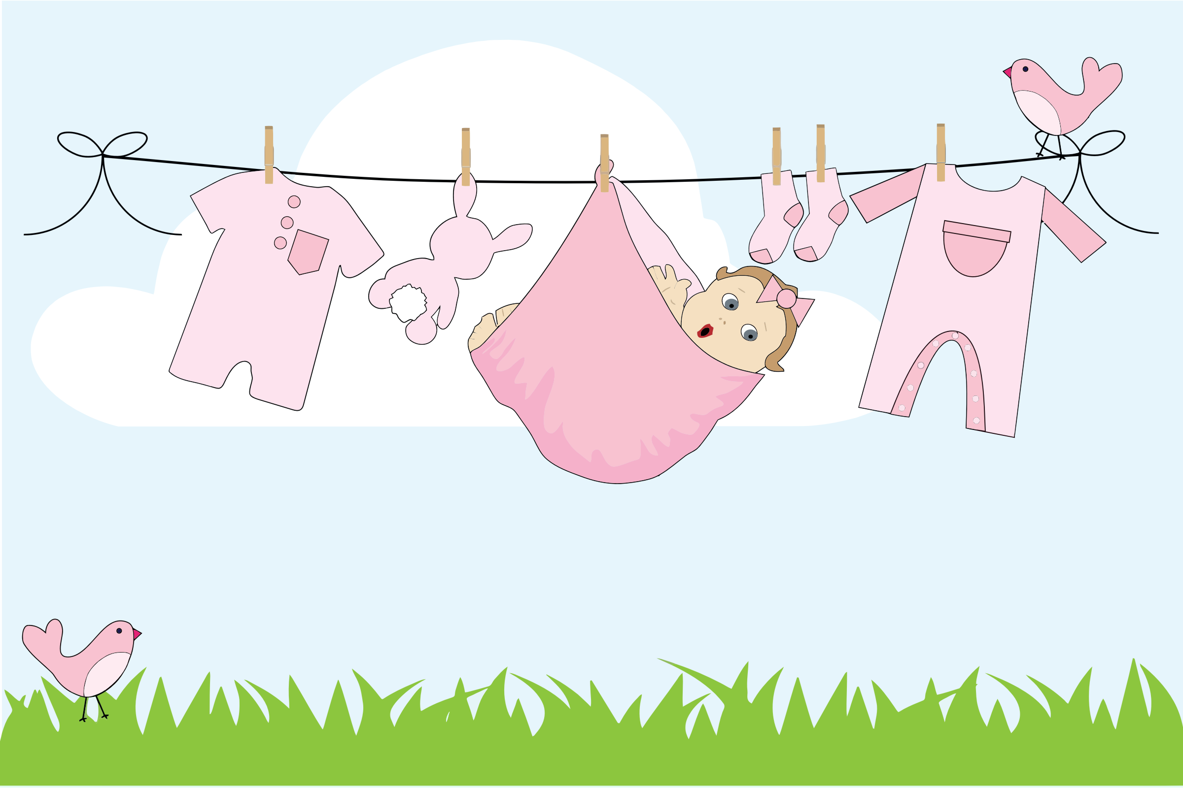Cute wavy line clipart