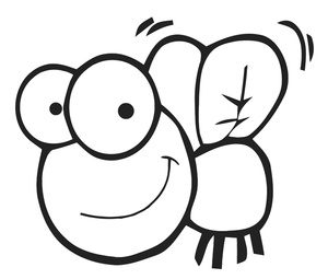 fly clipart black and white