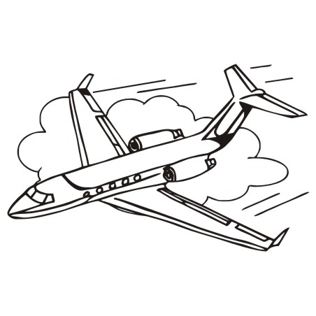 Jet clipart black and white