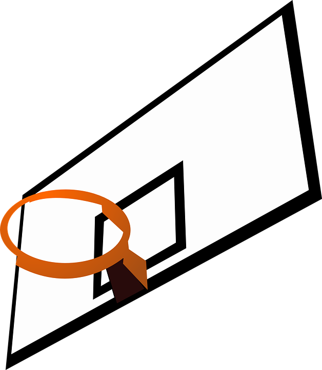 Net and backboard clipart clear background
