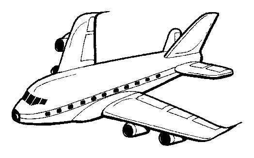 airplane clip art black and white