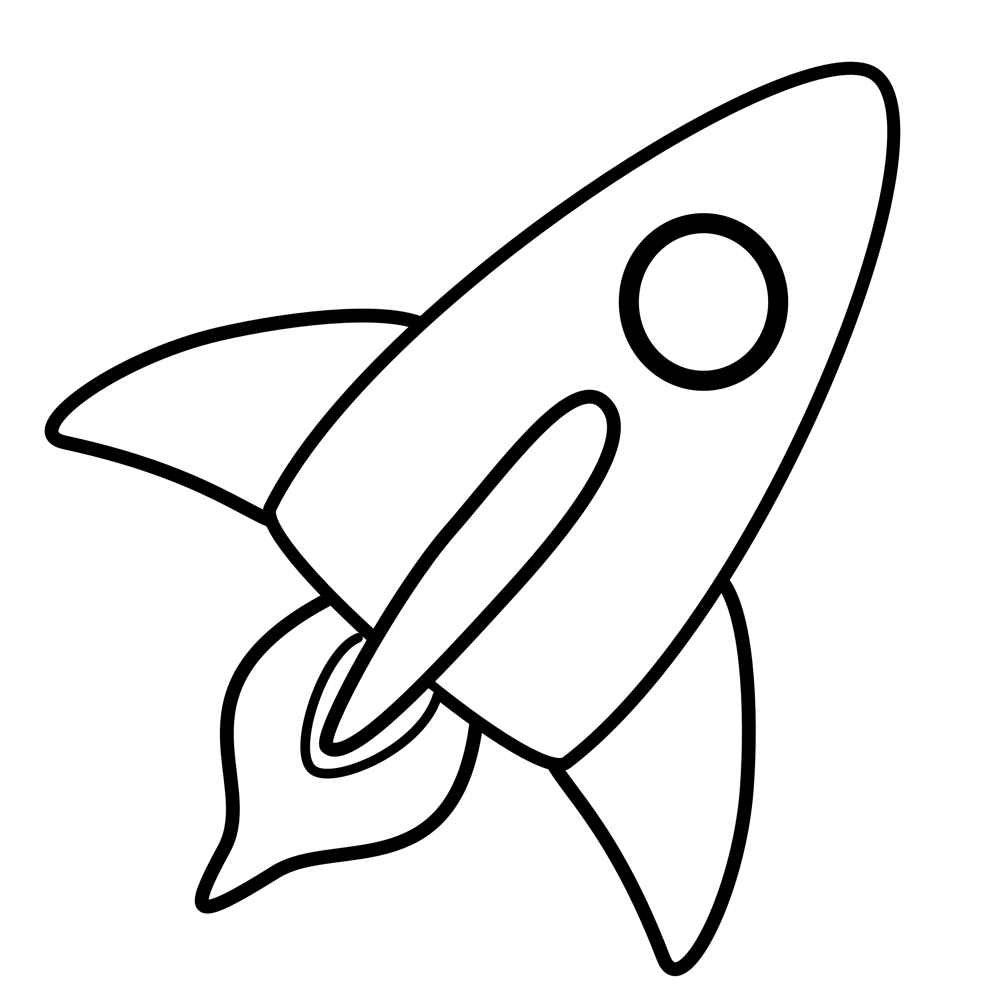 Spaceship Clipart Black And White