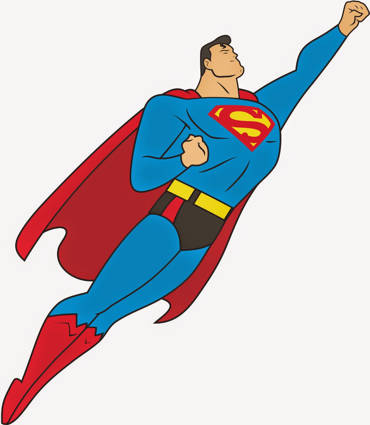 Flying man . Smiling curly-haired guy is flying in Superman pose. Isolated  over white background. The guy in ordinary clothes flies over something  Stock Photo - Alamy