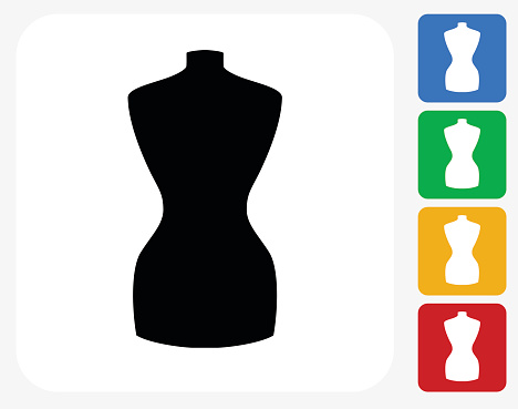Mannequin silhouette fashion dress form Royalty Free Vector