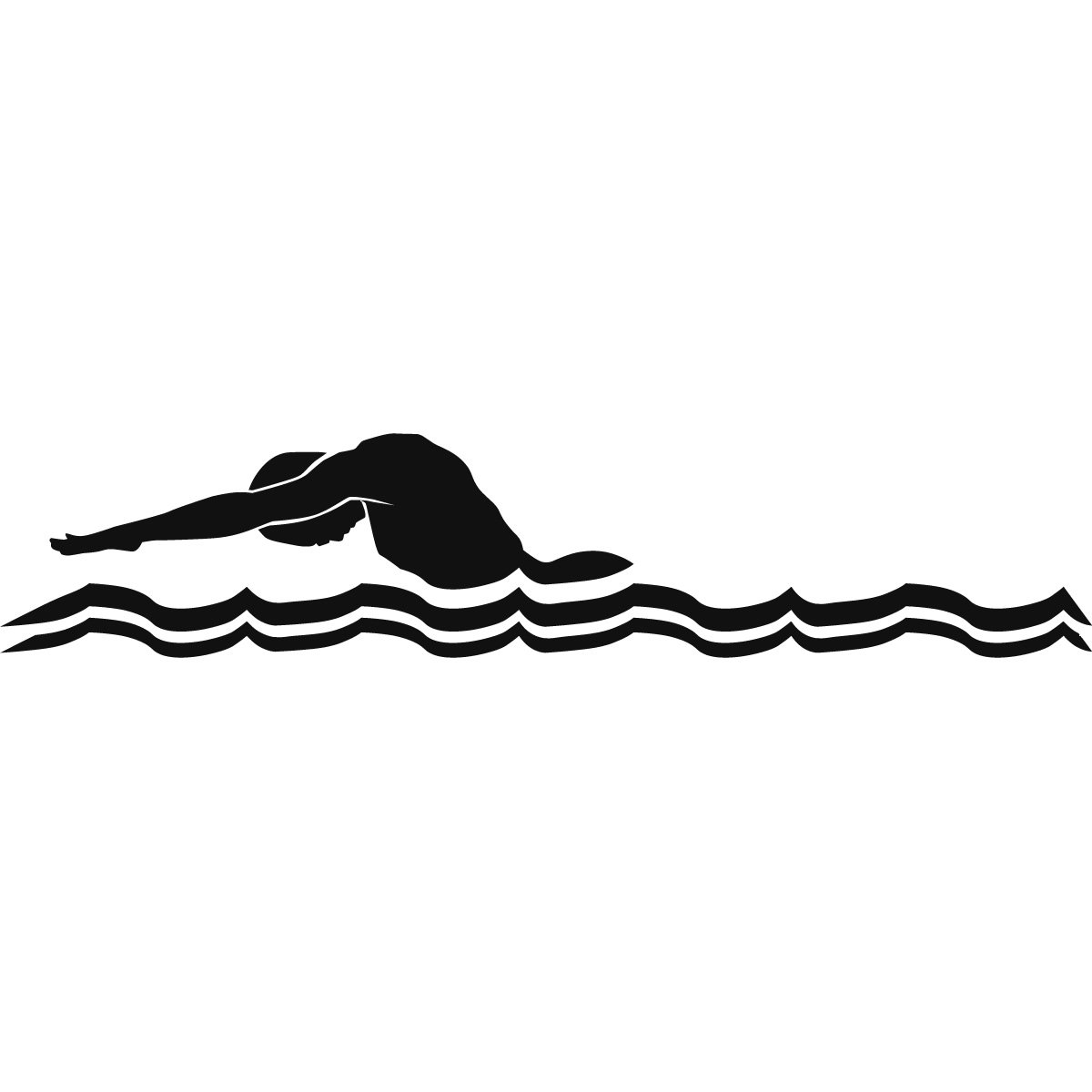 free clipart swimmer silhouette female